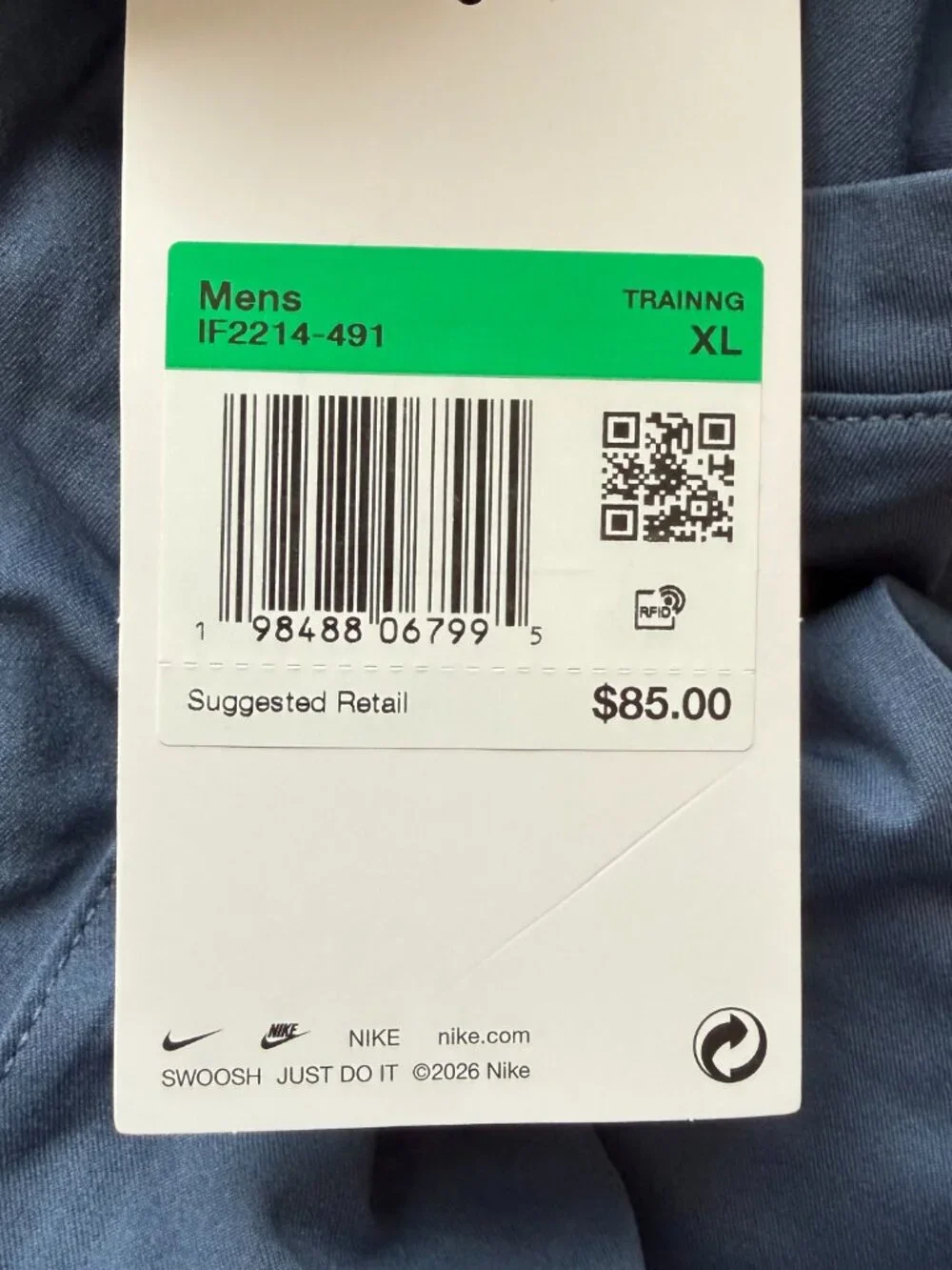 Nike IF2214-491 Mens XL Pro Training Dri-FIT ADV Short Sleeve Top Blue